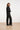 Zwarte Dubbelrijige Blazer met Subtiele Glitterstructuur | Black