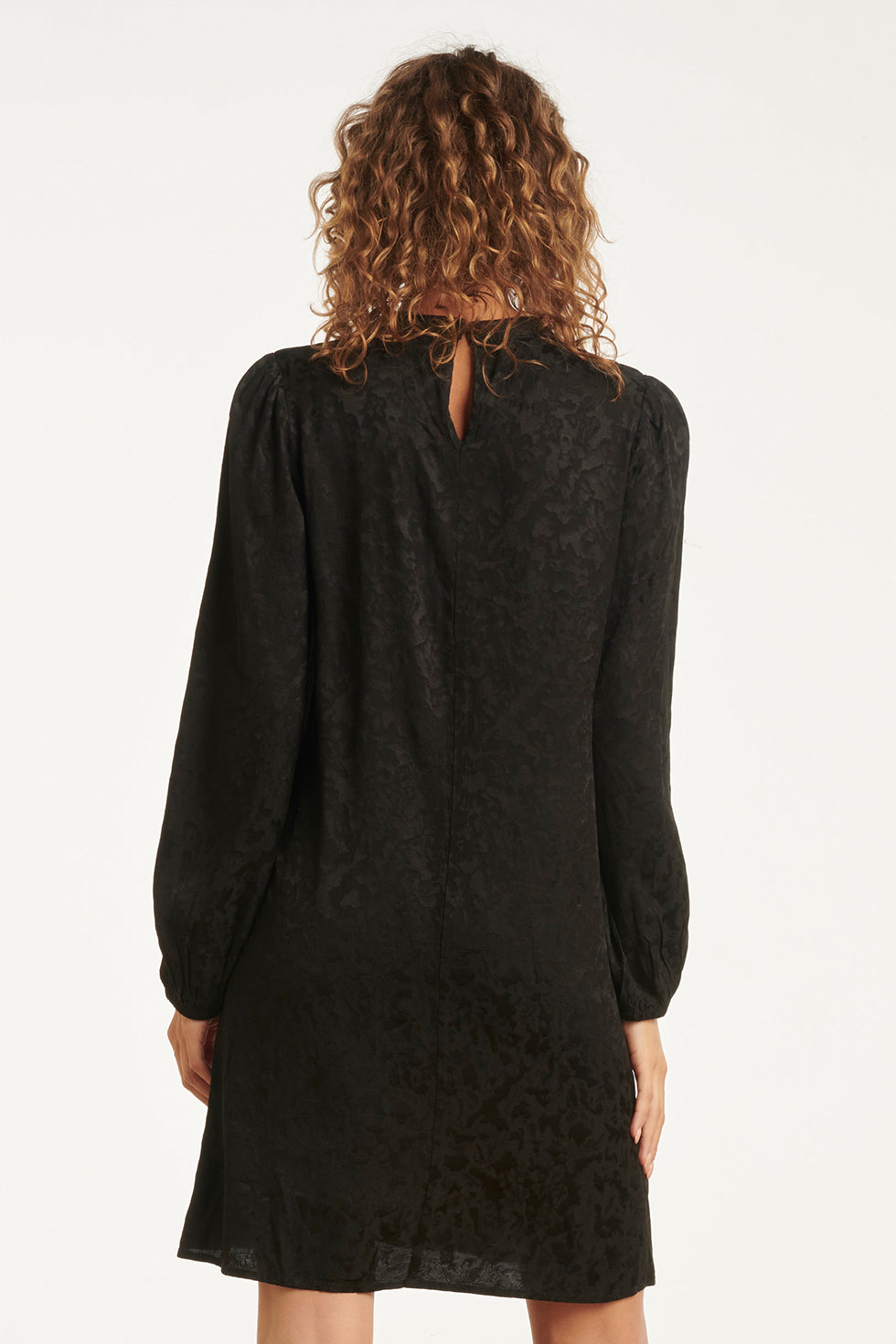 Zwarte Jacquard Jurk | Black