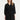 Zwarte Midi Jurk Met Subtiel Goudkleurig Bloem Borduursel | Black