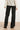 Zwarte Pantalon met Glitterstructuur en Wijde Pijpen | Black